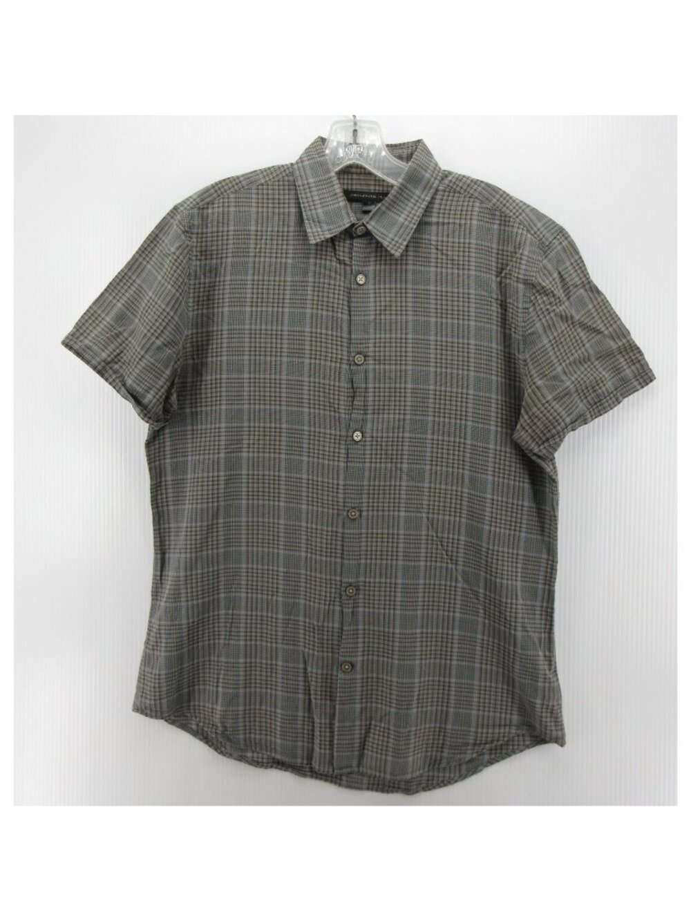 John Varvatos Shirt Small Button Up Plaid Short Sleeve Lightweight